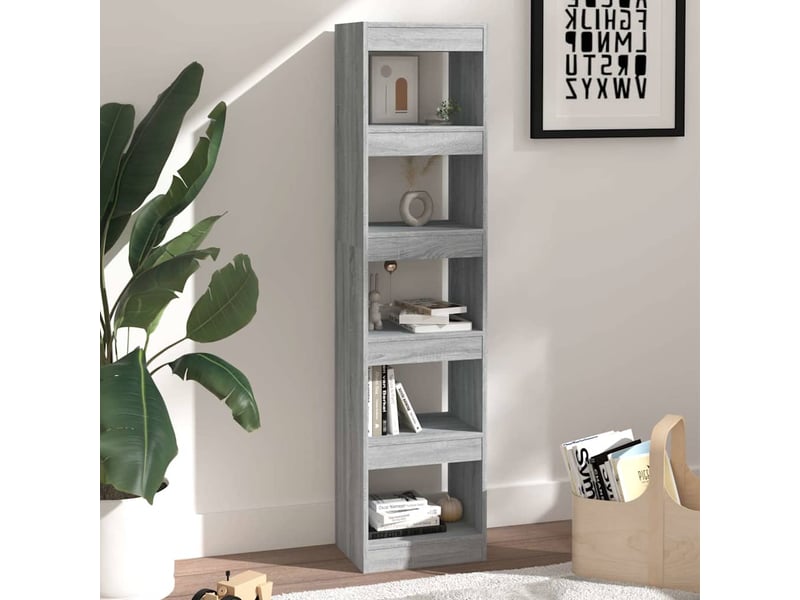  Bibliothèque, séparateur de pièce sonoma gris 40x30x166 cm  - Conforama D