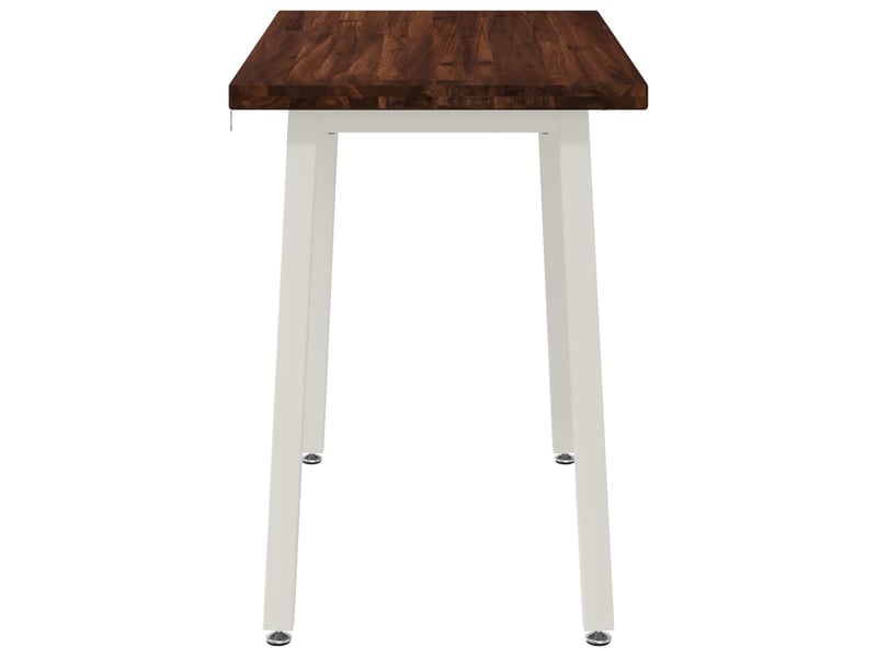 Table à manger moderne 110x55x75 cm bois d'acacia massif marron foncé et blanc shl90087 - Conforama E