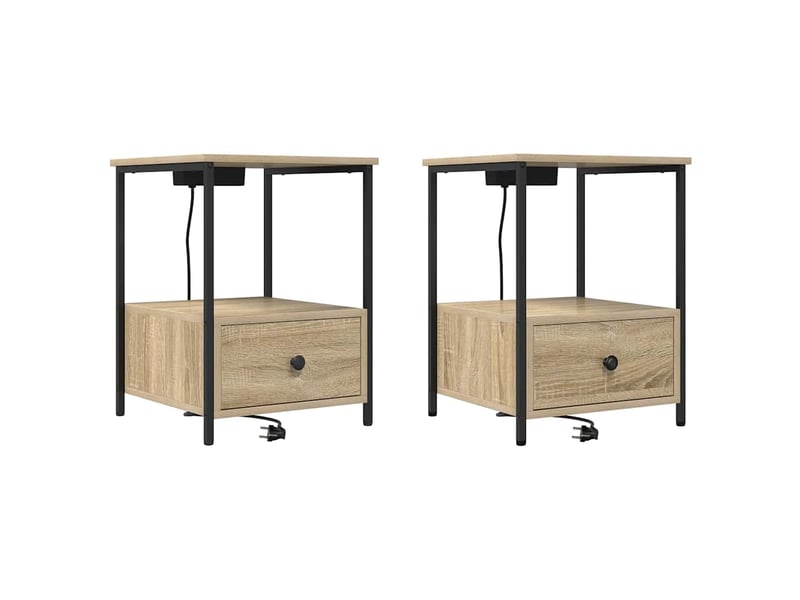 Table de chevet - cabinet de chevet - table de nuit 2 pc chêne sonoma 42 x 41 x 56 cm - Conforama A