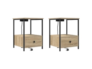 Table de chevet - cabinet de chevet - table de nuit 2 pc chêne sonoma 42 x 41 x 56 cm