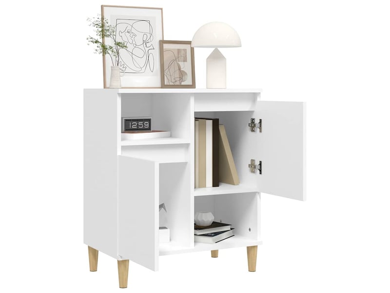  Buffet - bahut - meuble de rangement blanc 60x35x70 cm bois d'ingénierie  - Conforama D