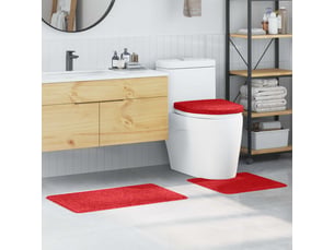 Ensemble de tapis de bain antidérapants 3 pc rouge 50 x 80 cm cf64756