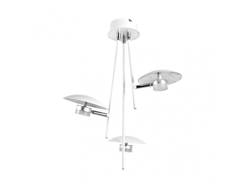  Fabrilamp ciudad del cabo, suspension, moderne, led, 18 w, 1440 lm, 4000 k, blanc-argenté, 53 x 39 x 39 cm 153693074 - Conforama A