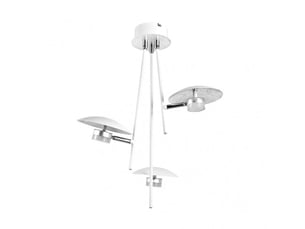 Fabrilamp ciudad del cabo, suspension, moderne, led, 18 w, 1440 lm, 4000 k, blanc-argenté, 53 x 39 x 39 cm