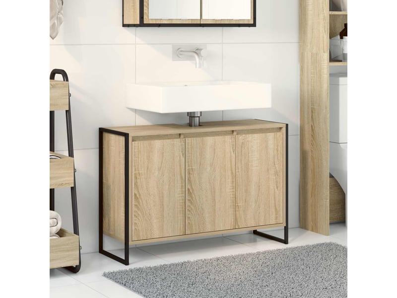  Cabinet de salle de bain sonoma 90x30x60 cm  - Conforama B