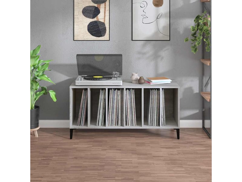  Armoire à disques, armoire de rangement sonoma gris 100x38x48 cm bois d'ingénierie shl8932  - Conforama C