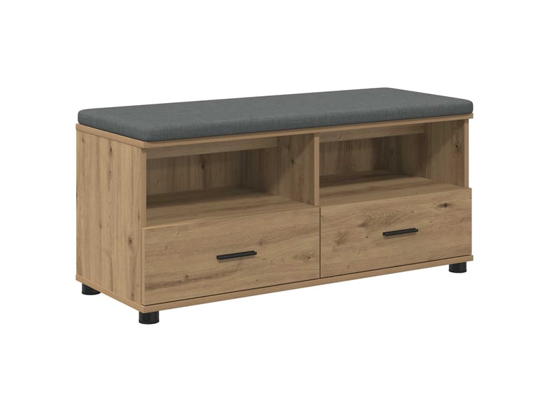  Banc d'entrée, banc interieur chêne artisanal 100x38x46 cm shl66463  - Conforama A