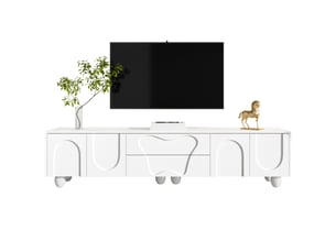 Meuble tv coloris blanc  <strong></strong>  <strong></strong>
