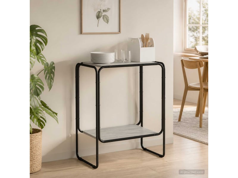  Buffet salon, buffet de rangement sonoma gris 60x38x75 cm bois d'ingénierie  - Conforama B