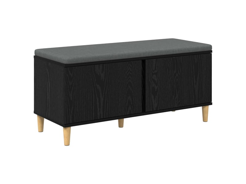  Banc d'entrée, banc interieur avec coussin chêne noir 100x38x46 cm shl85886  - Conforama A