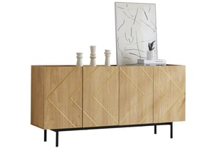 Buffet 2 porte(s) 3 tiroir(s) <strong>ROLIPO</strong> <strong></strong> - 160 cm coloris marron