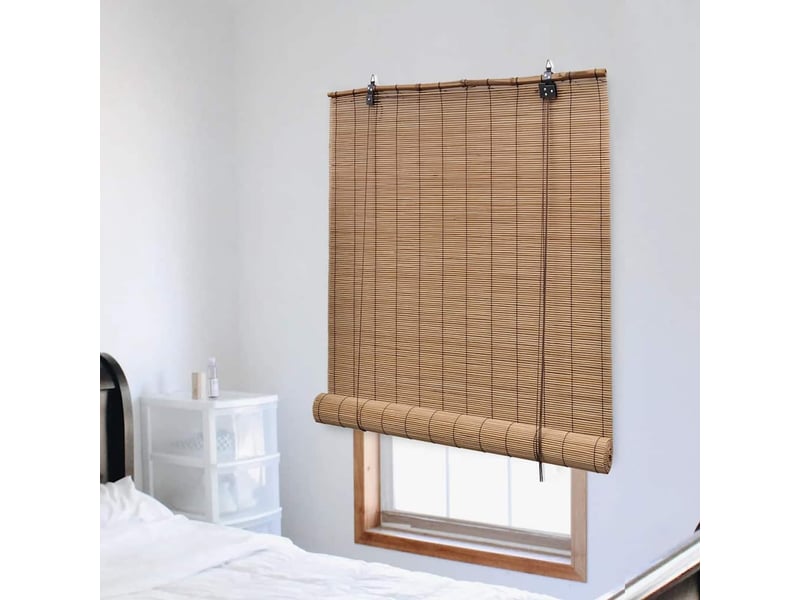 Store enrouleur, store roulant en bambou 150x160 cm marron cf47440 - Conforama B