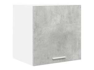 Meuble de rangement, armoire suspendue gris béton et blanc 40x31x40cm