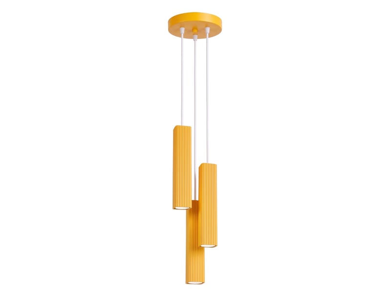  Suspension rayo 3p jaune aluminium moderne 108x20x20cm SL.3269 - Conforama A