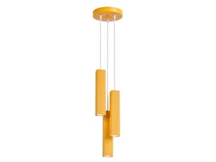 Suspension rayo 3p jaune aluminium moderne 108x20x20cm