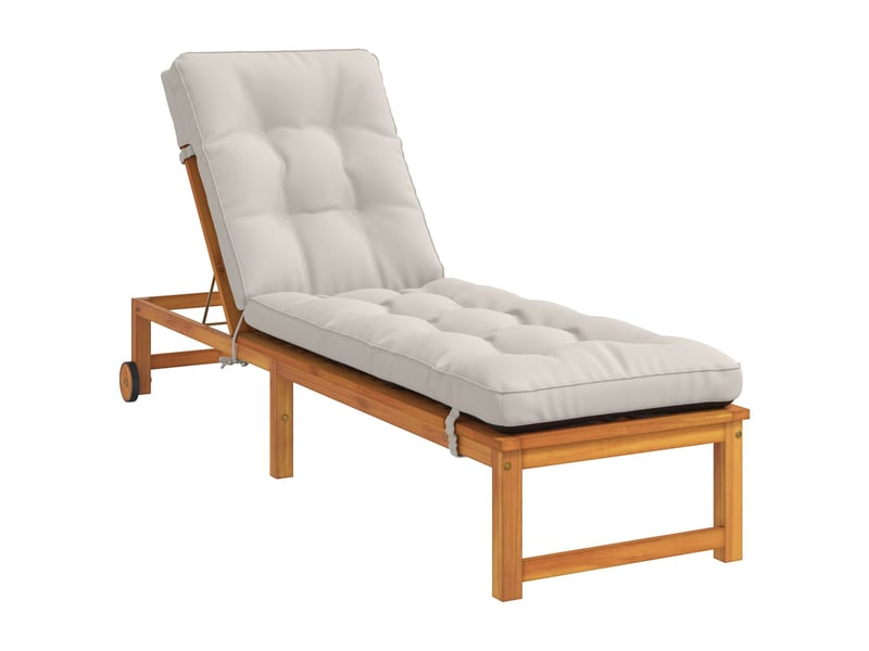  Coussin de transat, coussin pour bain de soleil vianen 100 % polyester blanc 200 x 50 x 8 cm cf56260  - Conforama C