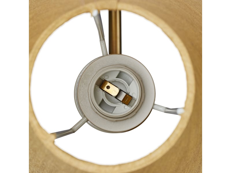  Lampe murale traditionnelle design élégant 28 x 16 x 19 cm éclairage d'ambiance cosy en soie artificielle beige 13_0008898  - Conforama E