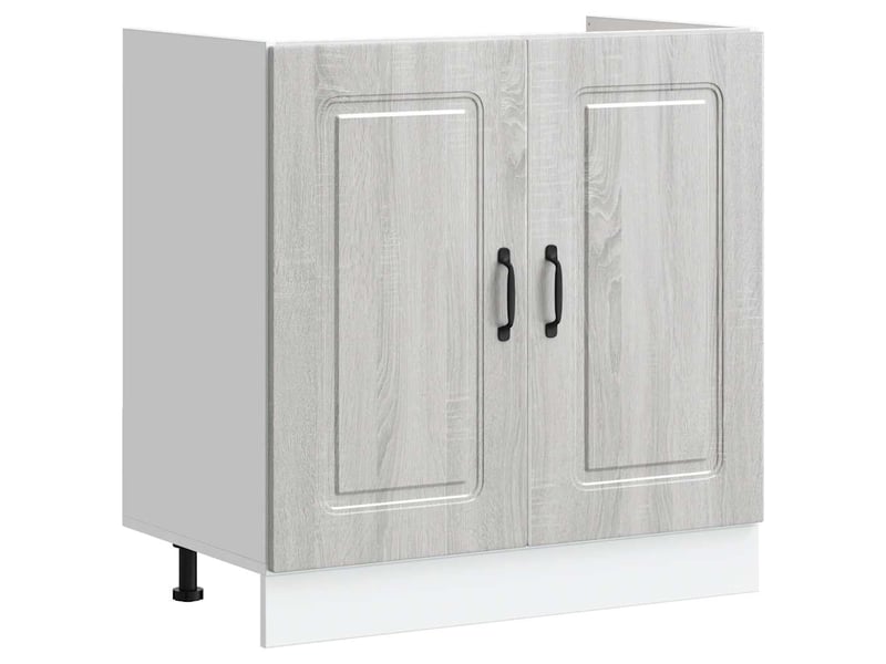 Meuble de cuisine, meuble bas pour évier kalmar chêne sonoma bois ingénierie  - Conforama A
