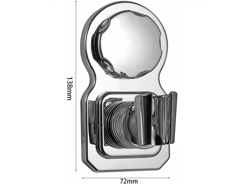 Supports de douche sans poinçon, supports de douche à ventouse pour pommes de douche réglables - Conforama D