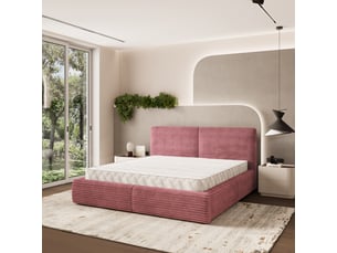 Lit coffre 160x200 cm <strong>MASSENO</strong>  <strong></strong> coloris rose