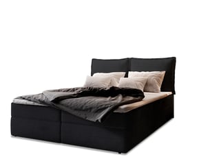 Lit avec rangement 180x200 cm <strong>MASSENO</strong> <strong></strong> coloris noir