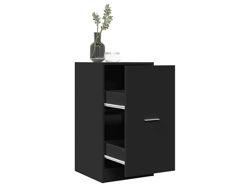  Meuble de rangement, armoire d'apothicaire noir 40x41x77,5 cm bois d'ingénierie  - Conforama B