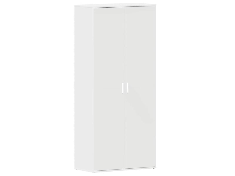  Meuble à chaussure, cabinet à chaussures 80x39x178 cm bois d'ingénierie blanc  - Conforama A