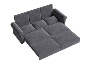 Canapé droit convertible <strong></strong> <strong>Fay Lum</strong> 3 places Velours gris