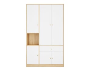 Armoire 3 porte(s) battante  1 tiroir(s) <strong>BGSRYAO</strong> <strong></strong> coloris bicolore largeur 120 cm