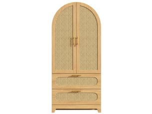 Buffet 2 porte(s) 2 tiroir(s) - 80 cm coloris naturel