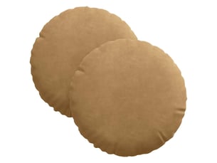 Lot de 2 coussins de siège, coussins décoratifs velours marron ø30 x 13 cm cf59904