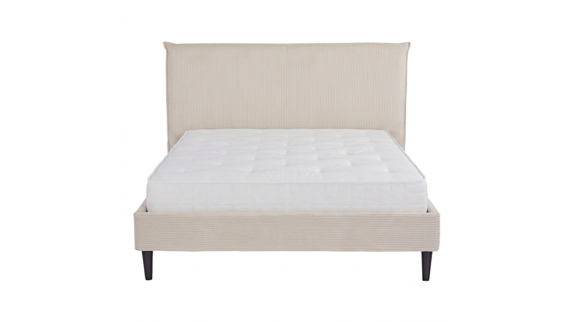 Lit adulte 140x190 cm QUEPOS beige 33 Conforama