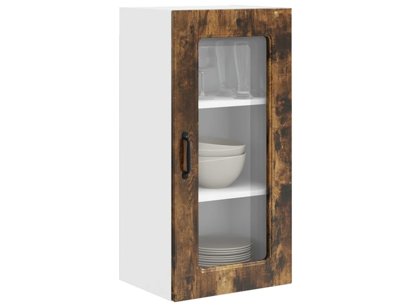  Meuble mural de cuisine | armoire de cuisine 2 pcs chêne fumé shl7874  - Conforama C
