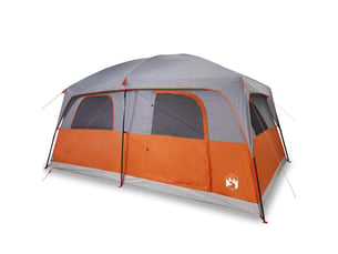 Tente de camping, tente de cabine familiale 8 personnes gris orange imperméable