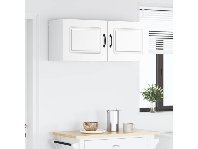  Meuble mural de cuisine | armoire de cuisine 2 pcs blanc bois d'ingénierie shl1389  - Conforama D