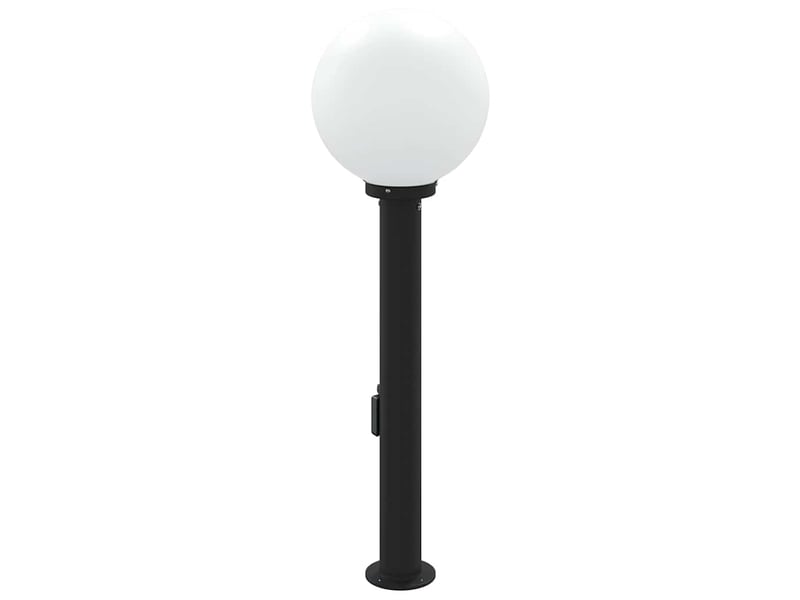  Borne lumineuse, lampadaire avec capteur et prise 80 cm noir ip44  - Conforama E