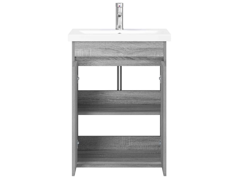  Ensemble de mobilier de salle de bain sonoma gris shl7891  - Conforama C