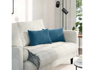 Lot de 2 coussins de canapé, coussins décoratifs bleu 50 x 30 cm cf59002