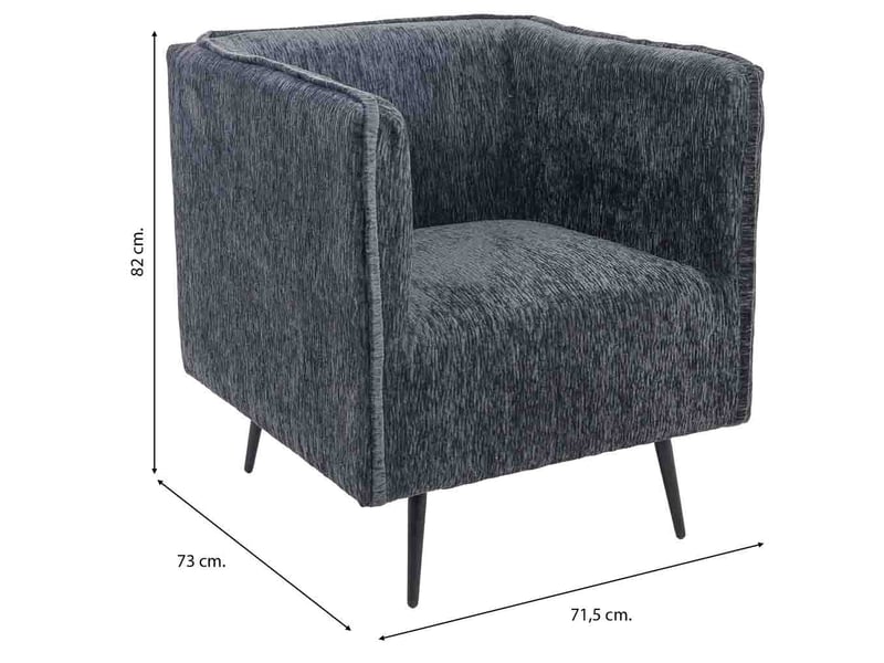 Fauteuil en tissu gris 71,5x73x82 cm h - Conforama C