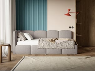 Lit 2 places 170x190 cm SELSEY Cloudy coloris gris