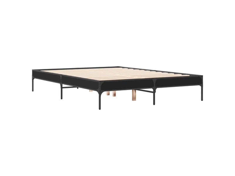  Lit double- lit adulte -  cadre de lit sans matelas noir 135x190 cm  - Conforama B