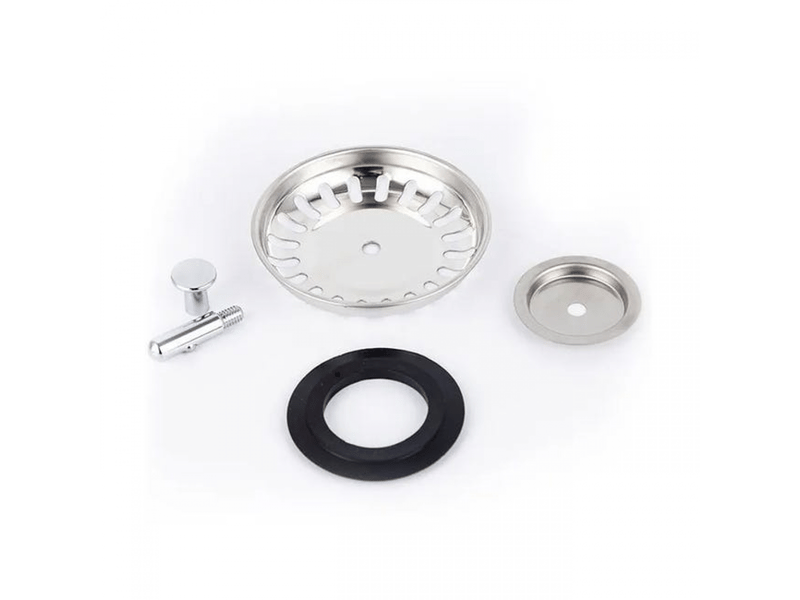 Panier pour bonde d'évier de cuisine 80 mm - crépine universelle acier inoxydable, bouchon panier pop-up, - lavable lave-vaisselle - Conforama B
