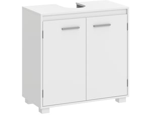 Meuble sous lavabo 60x30x60 cm avec découpe en u mdf blanc