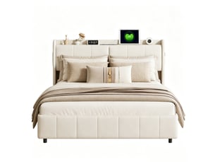 Lit coffre 160x200 cm coloris blanc