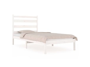 Lit simple 100x200 cm coloris blanc