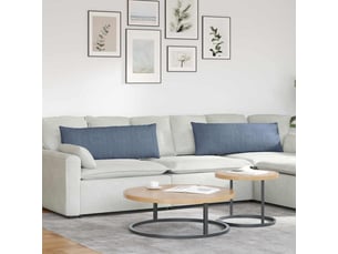 Lot de 2 coussins de canapé, coussins décoratifs bleu 120 x 40 cm cf58993
