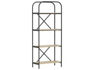 Étagère 4 niveaux, étagère de rangement 60 x 30 x 146 cm bois d'ingénierie shl598
