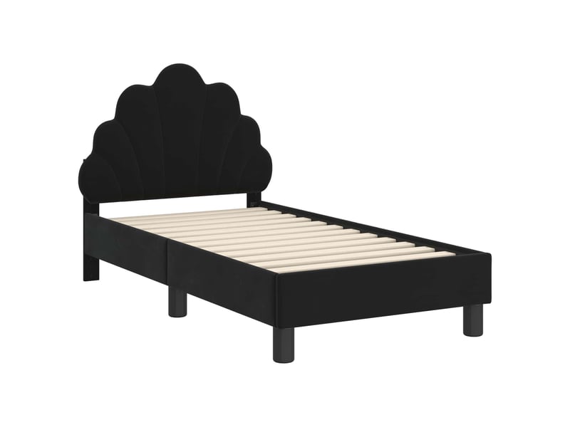  Lit simple- lit adulte -  cadre de lit pour tout-petit avec tête de lit noir 70 x 140 cm  - Conforama C