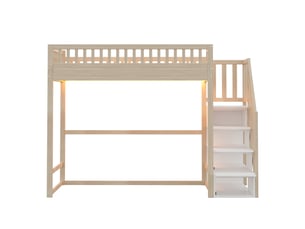 Lit mezzanine 90x200 cm RAUMIO coloris naturel