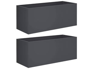 Jardinière - cache-pot de jardin 2 pcs anthracite 100 x 40 x 40 cm